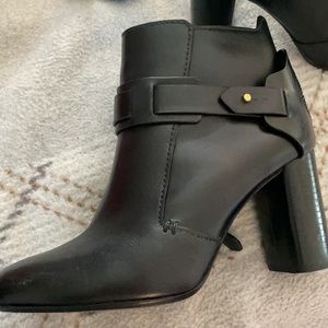 Tory Burch black leather ankle booties